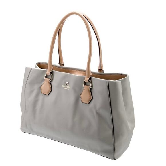 Kate Spade Gray Leather Tote - Picture 3 of 5